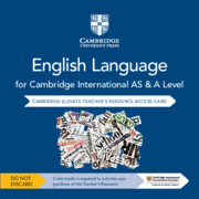Cambridge International AS and A Level English Language Cambridge Elevate Teacher's Resource Access Card